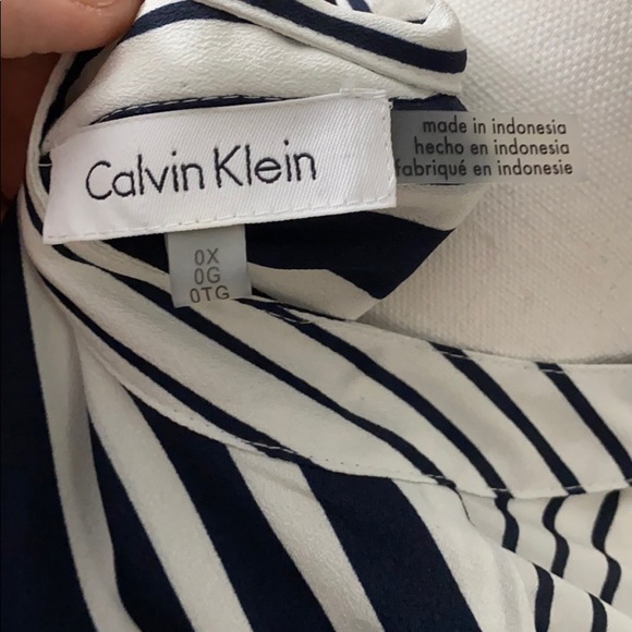 Calvin Klein Striped white and blue tunic - Picture 4 of 7